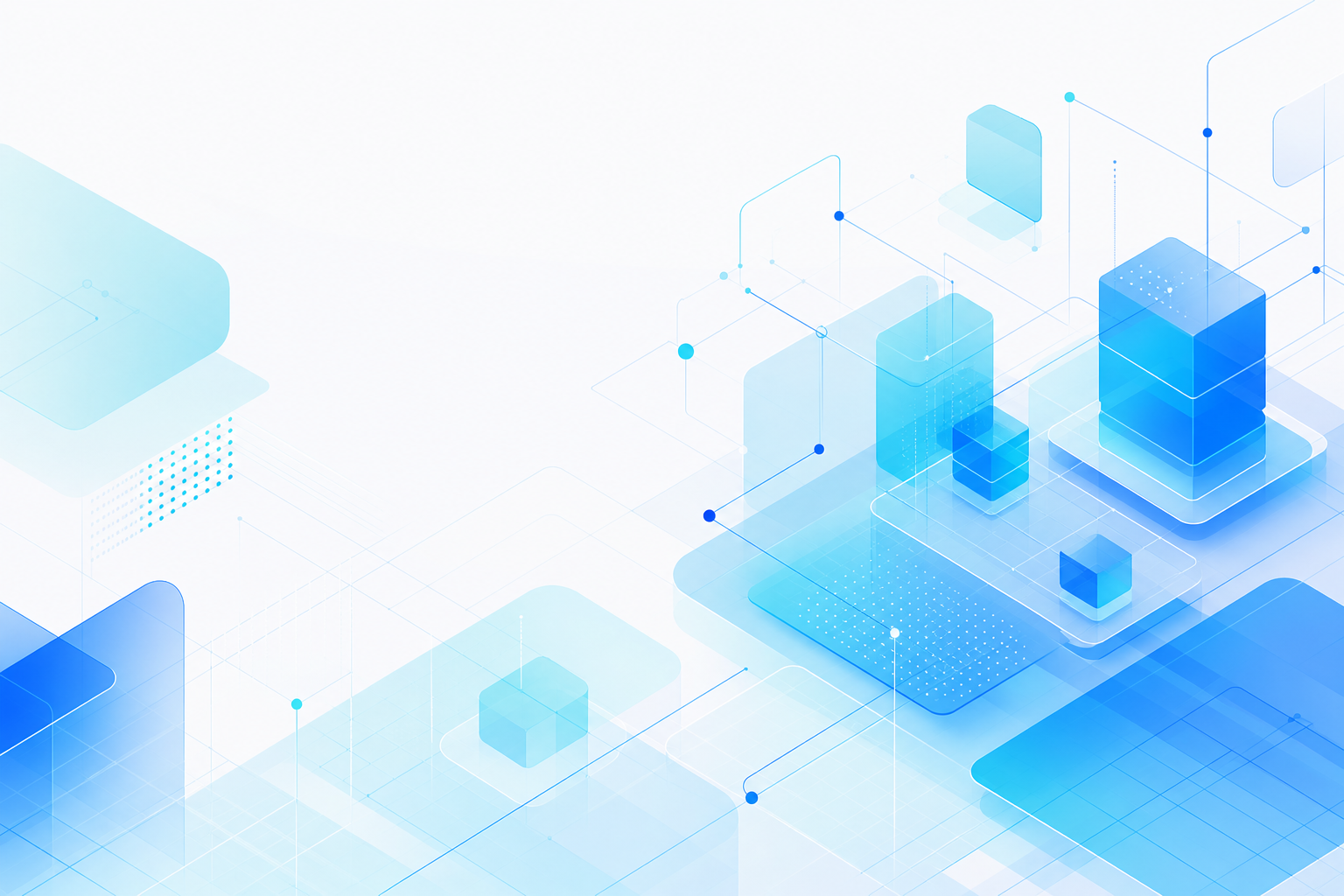Abstract illustration of connected cloud infrastructure